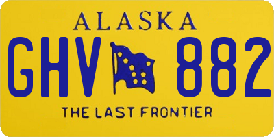 AK license plate GHV882