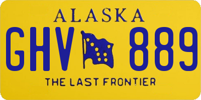 AK license plate GHV889