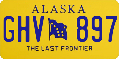 AK license plate GHV897