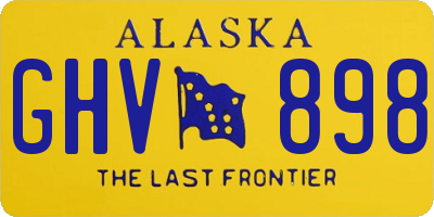 AK license plate GHV898