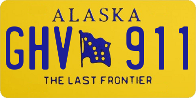 AK license plate GHV911