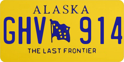 AK license plate GHV914