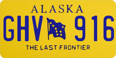 AK license plate GHV916