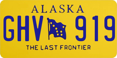 AK license plate GHV919
