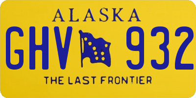 AK license plate GHV932
