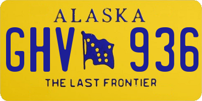 AK license plate GHV936