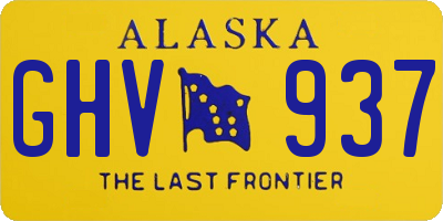 AK license plate GHV937