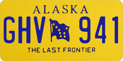 AK license plate GHV941