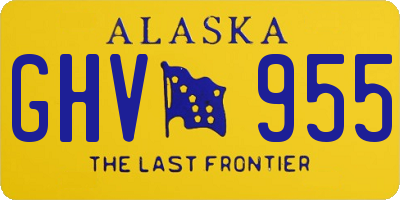 AK license plate GHV955