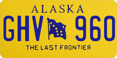 AK license plate GHV960