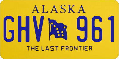 AK license plate GHV961