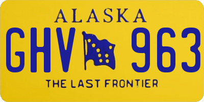 AK license plate GHV963