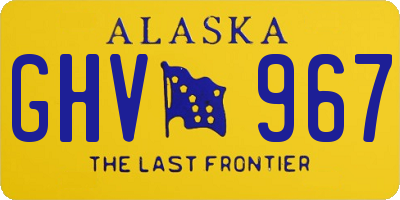 AK license plate GHV967