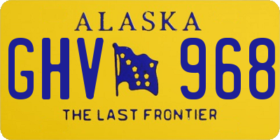 AK license plate GHV968