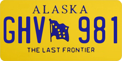 AK license plate GHV981