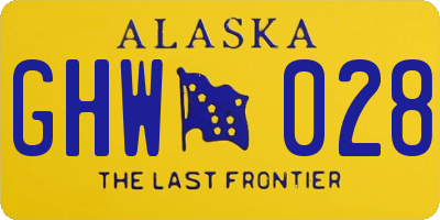 AK license plate GHW028
