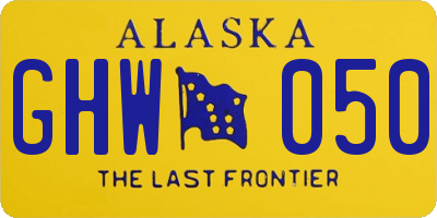 AK license plate GHW050