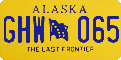 AK license plate GHW065