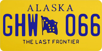 AK license plate GHW066