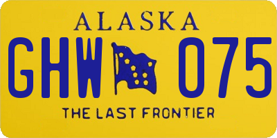 AK license plate GHW075