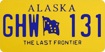AK license plate GHW131