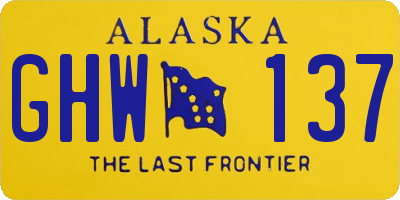 AK license plate GHW137