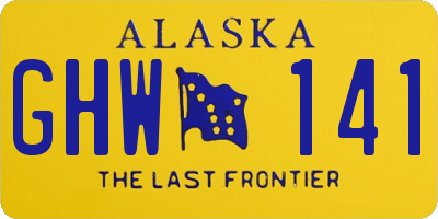 AK license plate GHW141