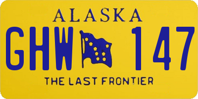 AK license plate GHW147