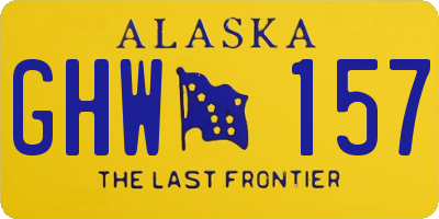 AK license plate GHW157