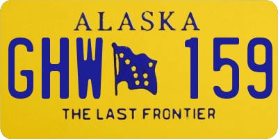 AK license plate GHW159