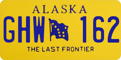 AK license plate GHW162