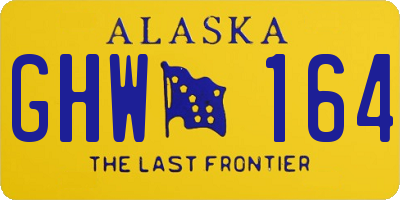 AK license plate GHW164