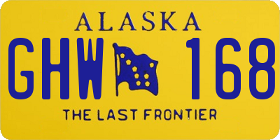 AK license plate GHW168