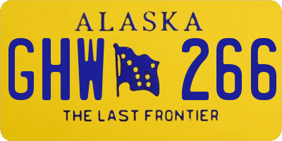 AK license plate GHW266
