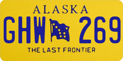 AK license plate GHW269
