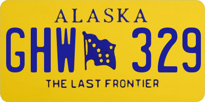 AK license plate GHW329