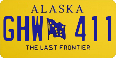 AK license plate GHW411