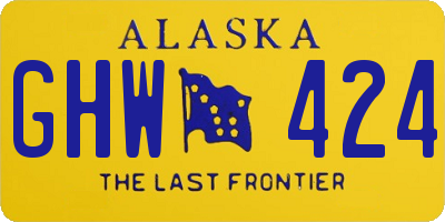 AK license plate GHW424