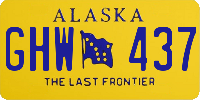 AK license plate GHW437