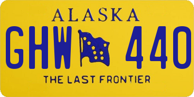AK license plate GHW440