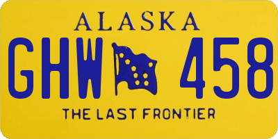 AK license plate GHW458