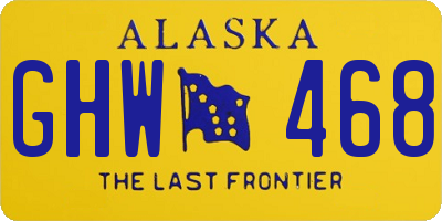 AK license plate GHW468