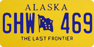 AK license plate GHW469