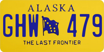 AK license plate GHW479