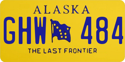 AK license plate GHW484