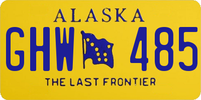 AK license plate GHW485