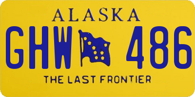 AK license plate GHW486