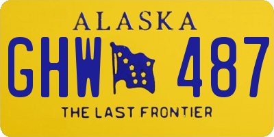 AK license plate GHW487