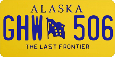 AK license plate GHW506