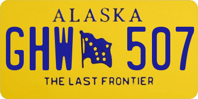 AK license plate GHW507